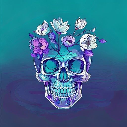 Crystal Skull Flowers 1090