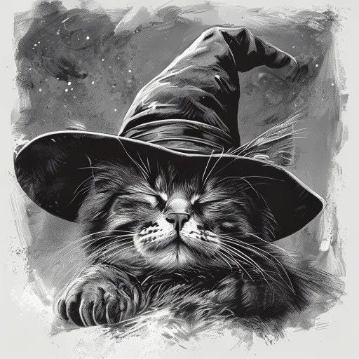 Sleepy Cat Wizard 1914